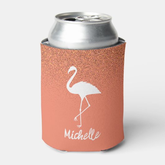 Flamingos Personalized Blikjeskoeler (Blikje Voorkant)