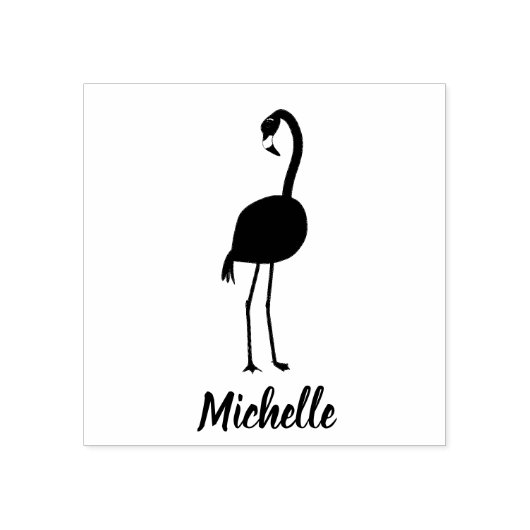 Flamingos Personalized Rubberstempel (Afrduk)