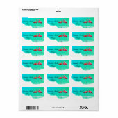 Flamingos Personalized School Label (Full Sheet)