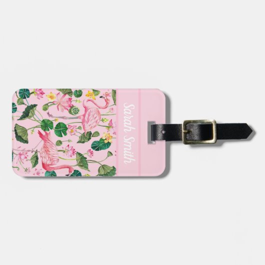 Flamingos Personnalized Bagagelabel (Voorkant horizontaal)