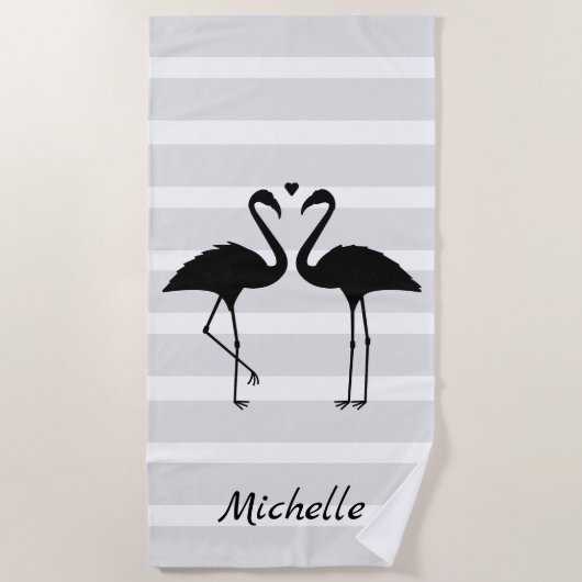 Flamingo's Persoonlijk Strandlaken (Voorkant)