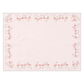 Flamingos Pink border tablecloth Tafelkleed (Voorkant (Horizontaal))