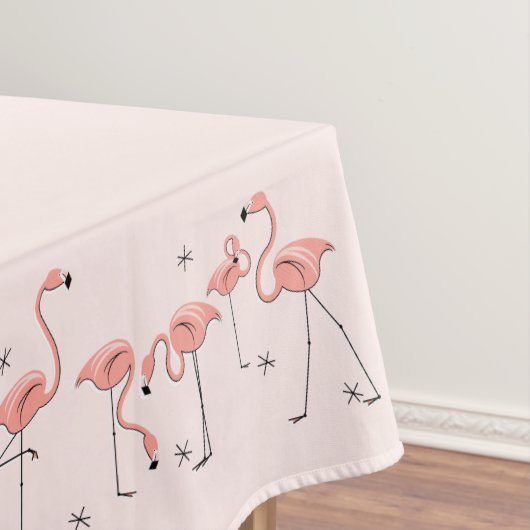 Flamingos Pink border tablecloth Tafelkleed (Voorbeeld)