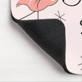 Flamingos Pink "Fabulous Sister" mousepad Muismat (Hoek)