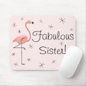 Flamingos Pink "Fabulous Sister" mousepad Muismat (Met muis)