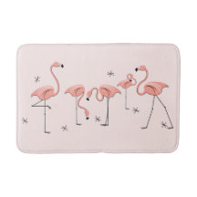 Flamingos Pink Group badmat