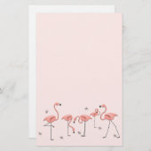 Flamingos Pink Group-kantoorbenodigdheden Briefpapier (Voorkant / Achterkant)