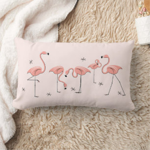 Flamingos Pink Group lumbar Kussen