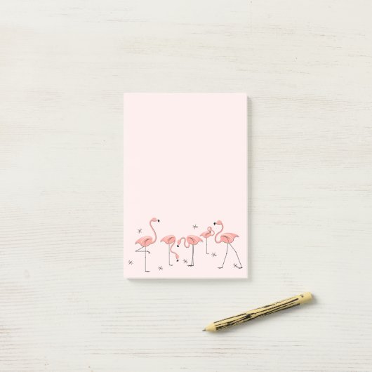 Flamingos Pink Group Post-it® Notes (Op bureau)