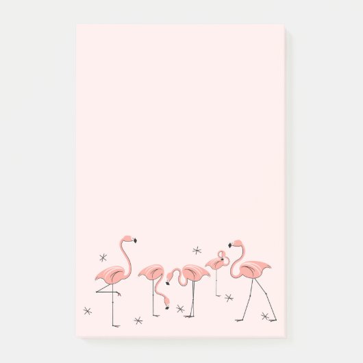 Flamingos Pink Group Post-it® Notes (Voorkant)