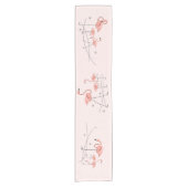 Flamingos Pink Group table runner Korte Tafelloper (Voorkant)