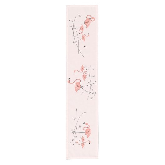 Flamingos Pink Group table runner Korte Tafelloper (Voorkant)
