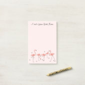 Flamingos Pink Group "Text" Post-it® Notes (Op bureau)