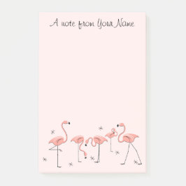 Flamingos Pink Group "Text" Post-it® Notes