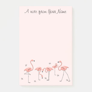 Flamingos Pink Group "Text" Post-it® Notes