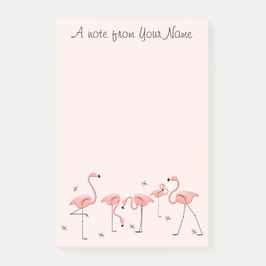 Flamingos Pink Group "Text" Post-it® Notes (Voorkant)