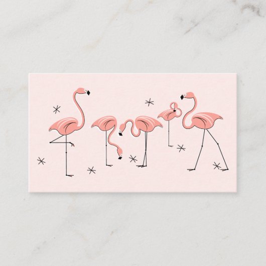 Flamingos Pink Group visitekaartje (Voorkant)