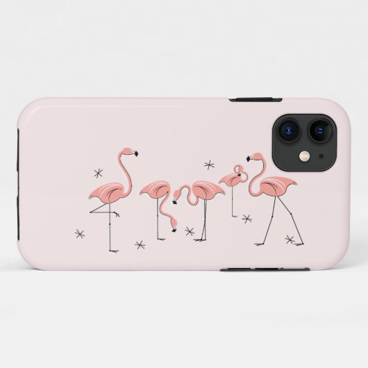 Flamingos Pink iPhone 11 hoesje (Achterkant (horizontaal))