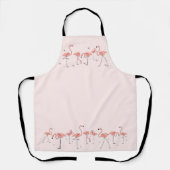 Flamingos Pink Line Apron Schort (Voorkant)