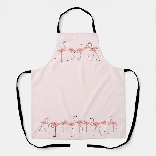 Flamingos Pink Line Apron Schort (Voorkant)