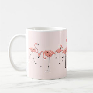 Flamingos Pink Line mok