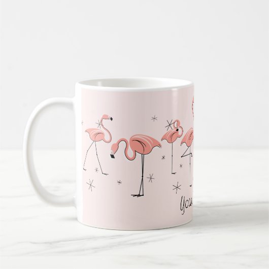 Flamingos Pink Line 'Text' mok (Links)