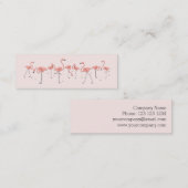 Flamingos Pink Line visitekaartje side text skinny (Voorkant / Achterkant)