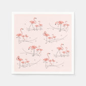Flamingos Pink Meerpapierservetten Servet (Voorkant)