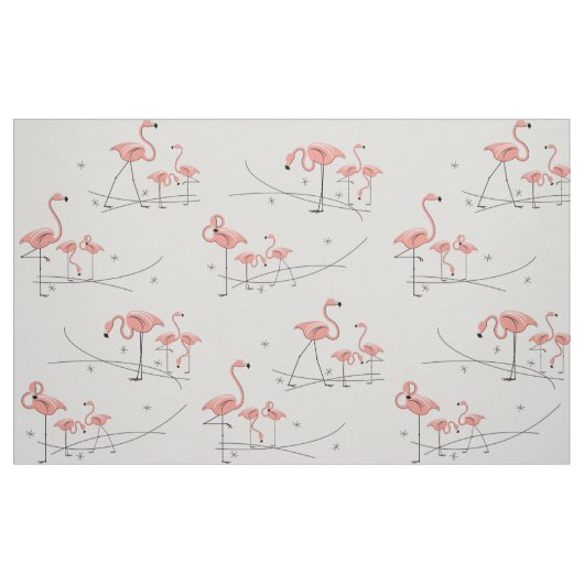Flamingos Pink Meervoudig groot patroon Stof (Fat Quarter)