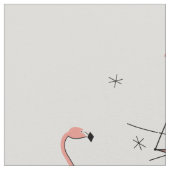 Flamingos Pink Meervoudig groot patroon Stof (Close Up)