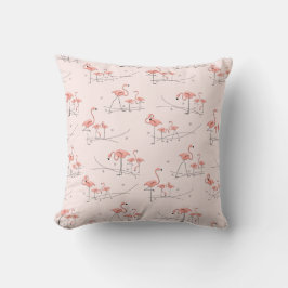 Flamingos Pink Multi-check backvierkant Kussen