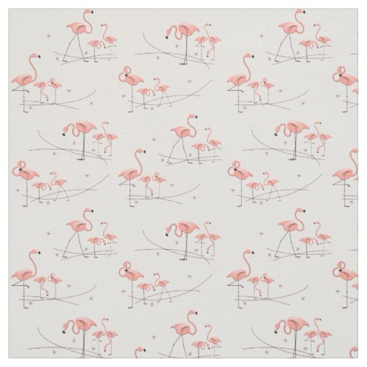 Flamingos Pink Multi fabric Stof (Swatch)