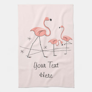Flamingos Pink Trio 2-keukenhanddoeken Theedoek