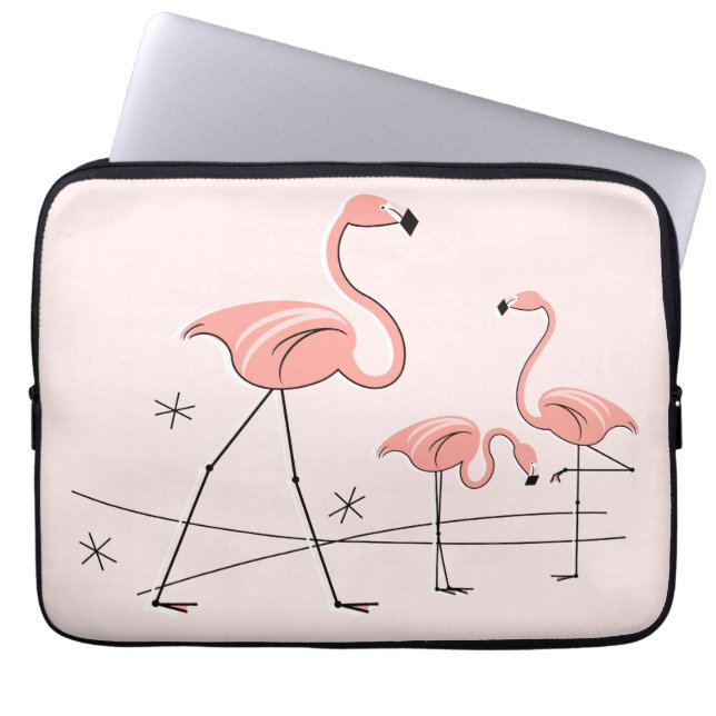 Flamingos Pink Trio 2-laptophoes Laptop Sleeve (Voorkant)