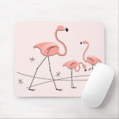 Flamingos Pink Trio 2 mousepad Muismat (Met muis)