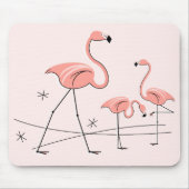 Flamingos Pink Trio 2 mousepad Muismat (Voorkant)
