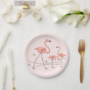 Flamingos Pink Trio 2 papieren bord