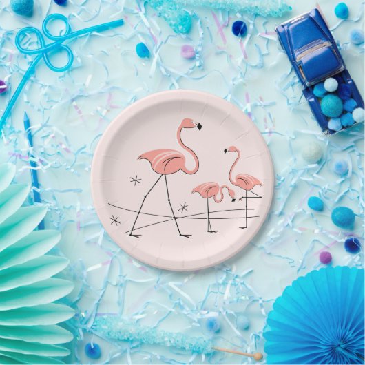 Flamingos Pink Trio 2 papieren bord (Feest)