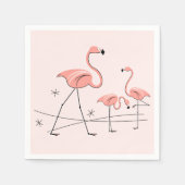 Flamingos Pink Trio 2 papieren luiers Servet (Voorkant)