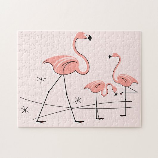 Flamingos Pink Trio 2 puzzel (Horizontaal)
