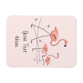 Flamingos Pink Trio 2 Text magneet flexibel (Horizontaal)