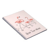 Flamingos Pink Trio 2 Text notitieboek (Rechterzijde)