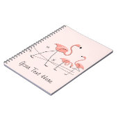 Flamingos Pink Trio 2 Text notitieboek (Linkerzijde)