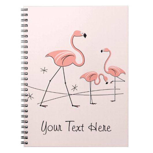 Flamingos Pink Trio 2 Text notitieboek (Voorkant)