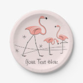 Flamingos Pink Trio 2 Text paper bord (Voorkant)