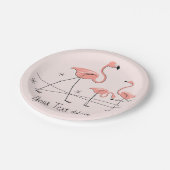 Flamingos Pink Trio 2 Text paper bord (Gekanteld)