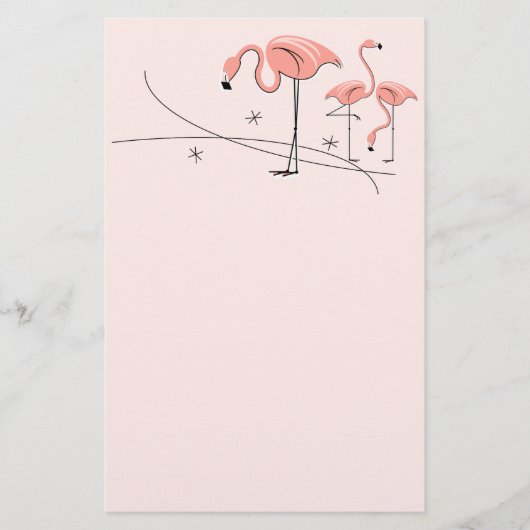 Flamingos Pink Trio 3 Briefpapier (Voorkant)