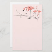 Flamingos Pink Trio 3 Briefpapier (Voorkant / Achterkant)