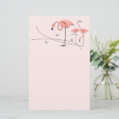 Flamingos Pink Trio 3 Briefpapier (Staand voorkant)