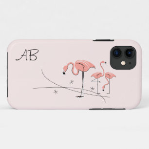 Flamingos Pink Trio 3 'Monogram' iPhone 11 hoesje